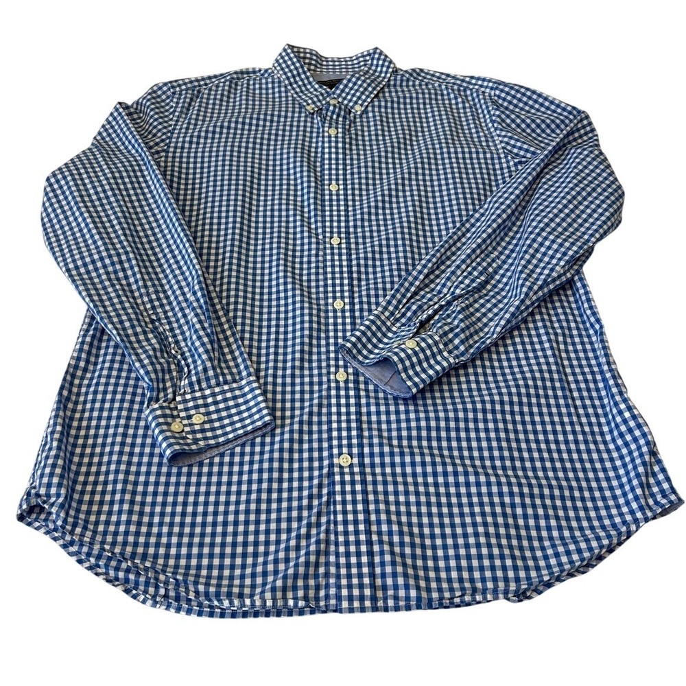 Banana Republic Men's Soft Wash Tailored Slim Fit Button Shirt Sz XL Blue Preppy